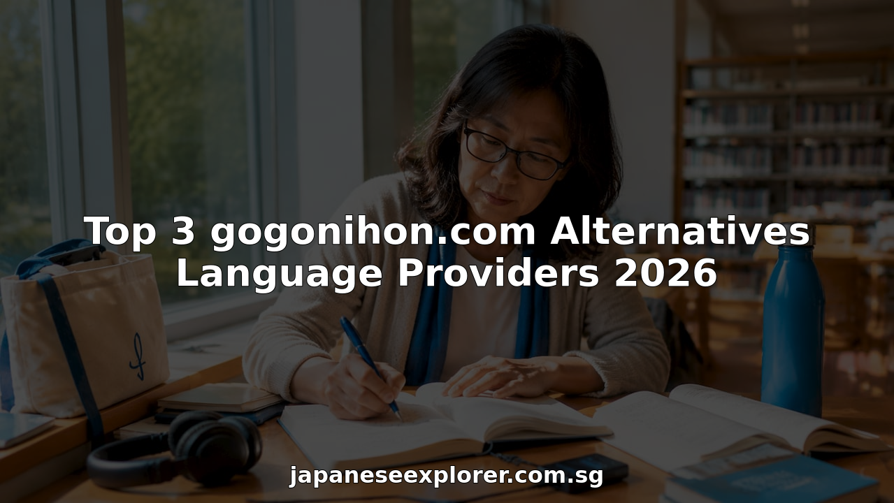 Woman studying Japanese language at community center table