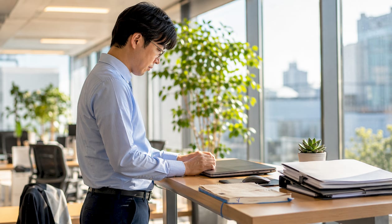 Professional composing Japanese business email