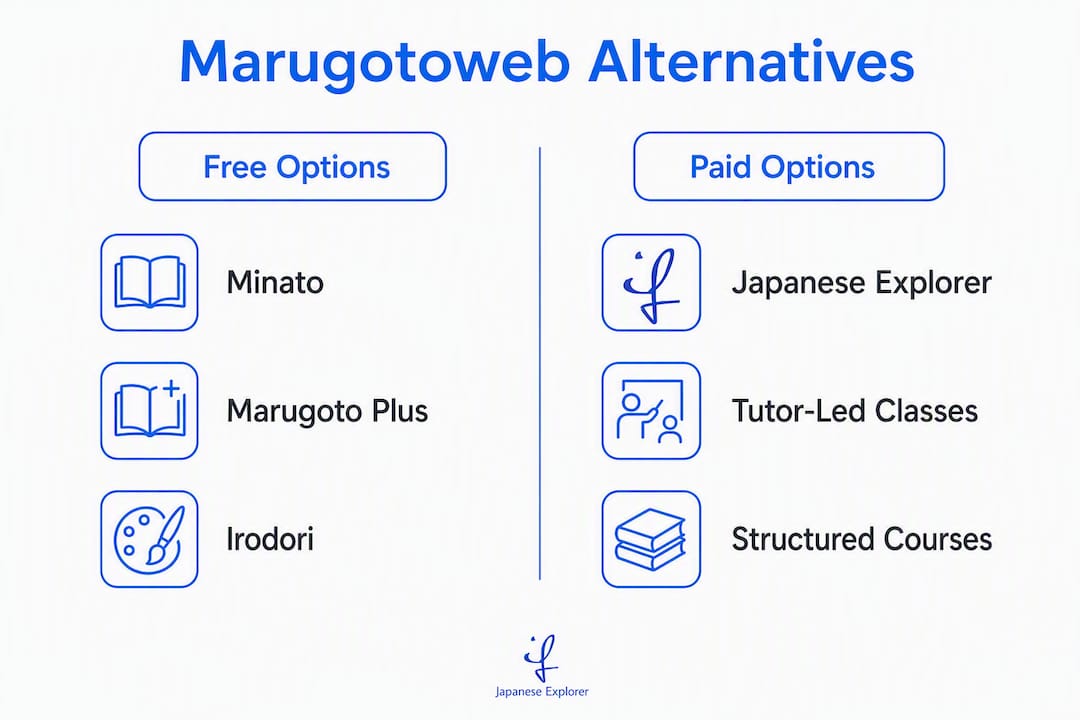Infographic comparing marugotoweb.jp alternatives