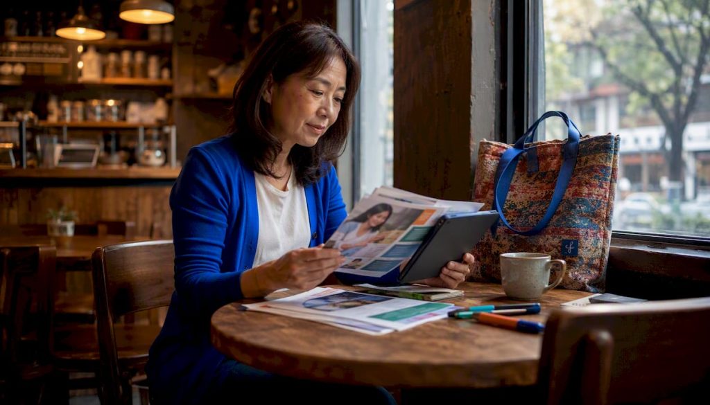 Adult learner comparing education options
