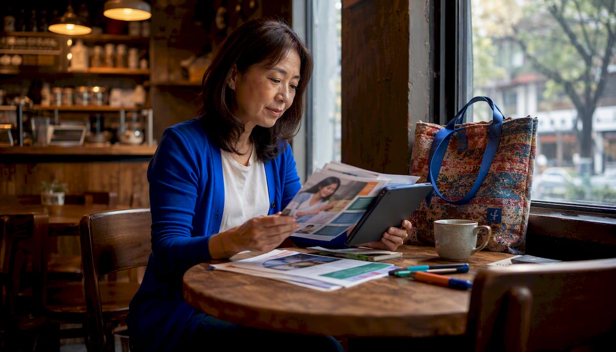 Adult learner comparing education options