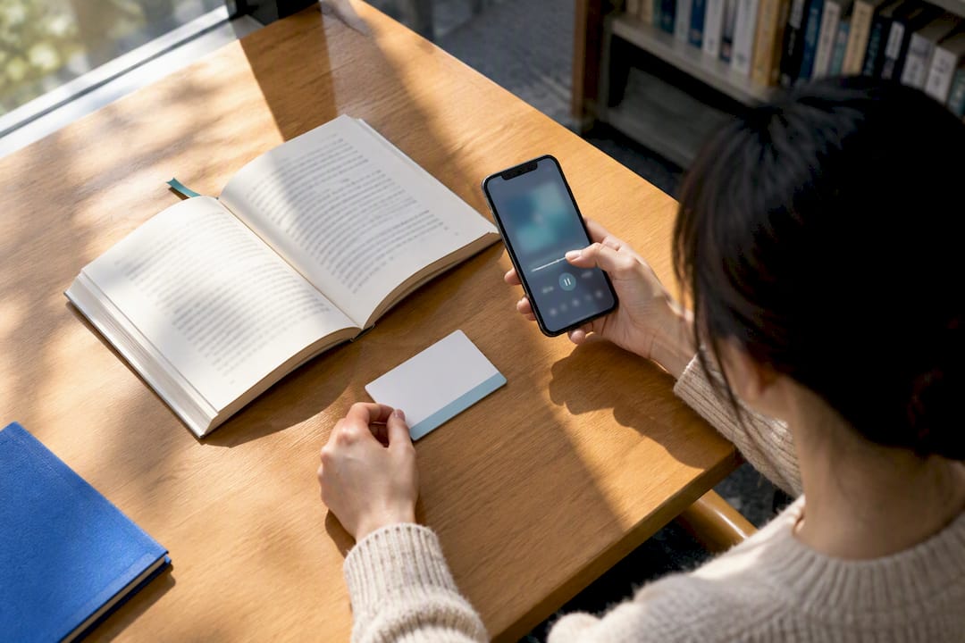 Learner extracting Japanese sentence from audio